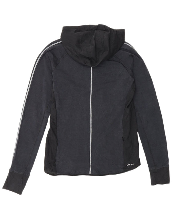 Jersey con capucha Nike Dri Fit para mujer UK 10 Small Azul marino Colorblock