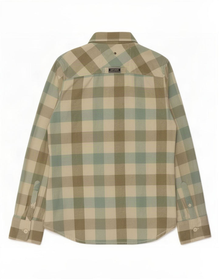 Superdry Camisa De Franela De Algodón A Cuadros Verde Medio |