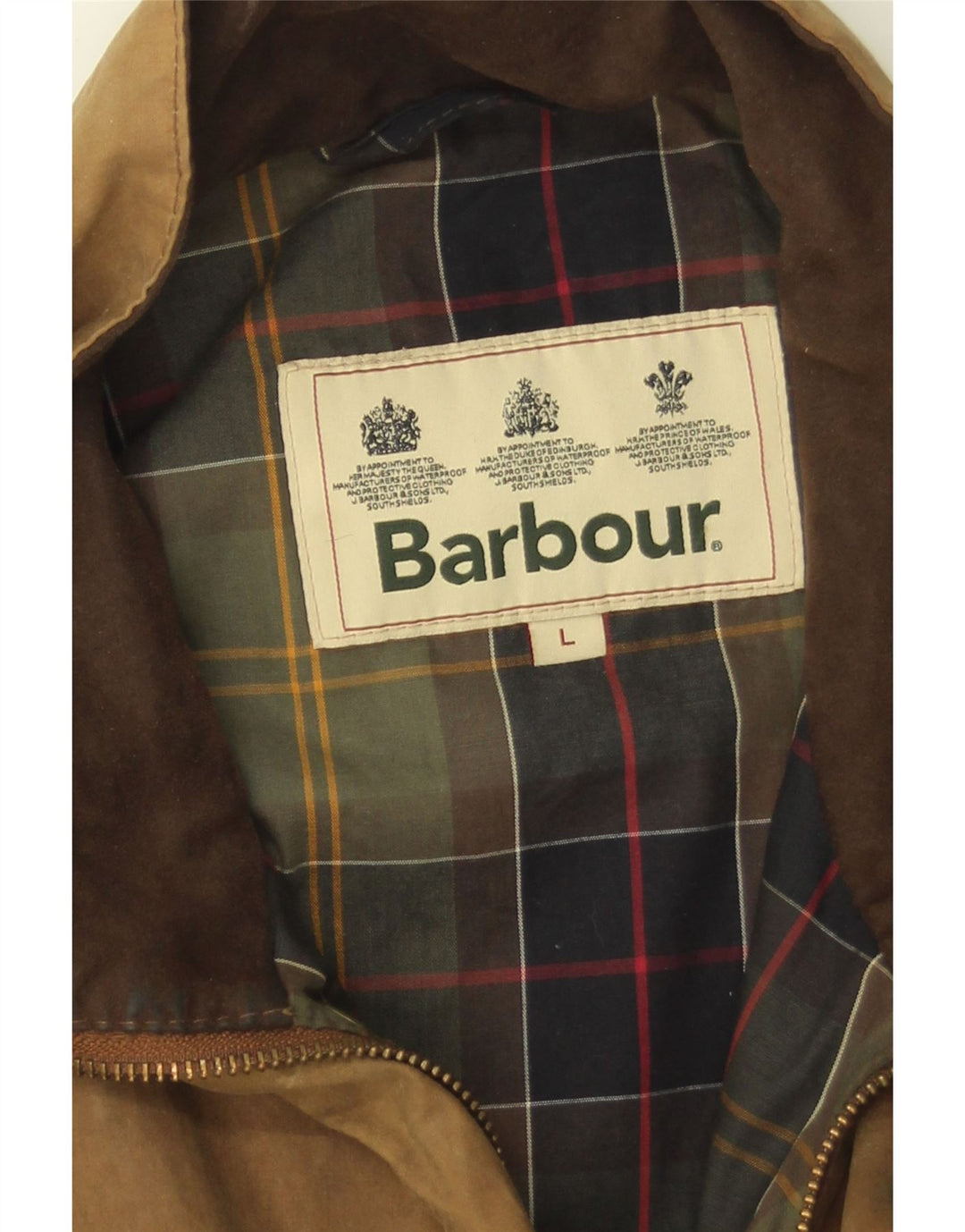 Barbour Chaqueta de algodón encerado para hombre Reino Unido 40 Algodón marrón grande