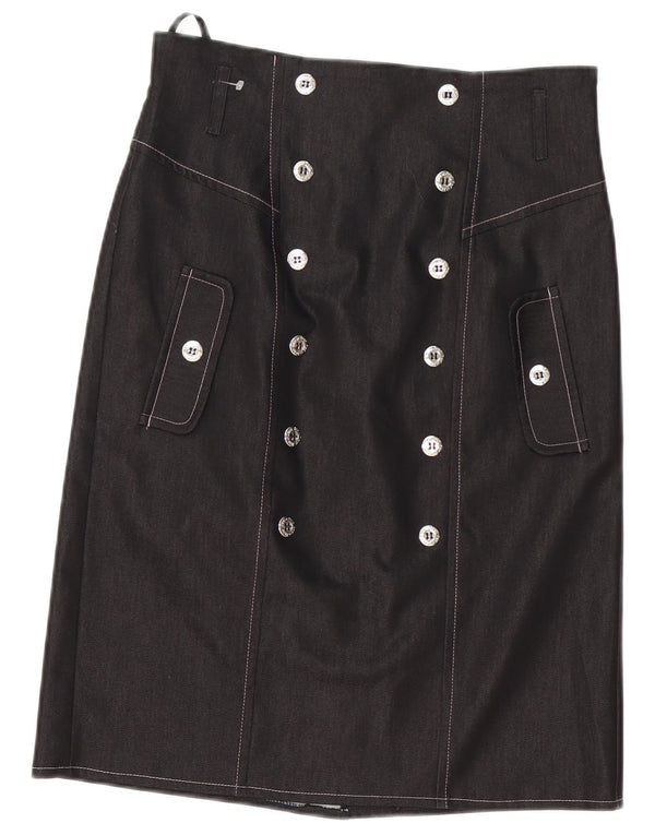 Falda recta para mujer Red Or Dead UK 12 Medium W30 Algodón gris