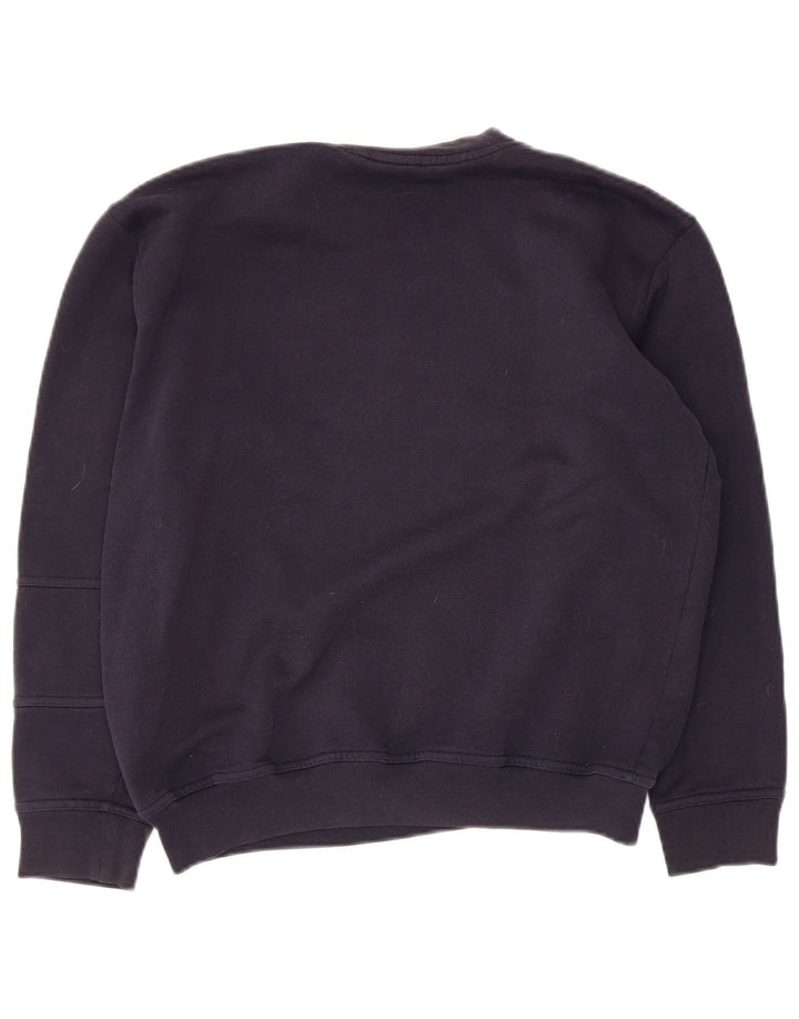 Ellesse Sudadera de gran tamaño con gráfico para mujer UK 10 Small Azul marino