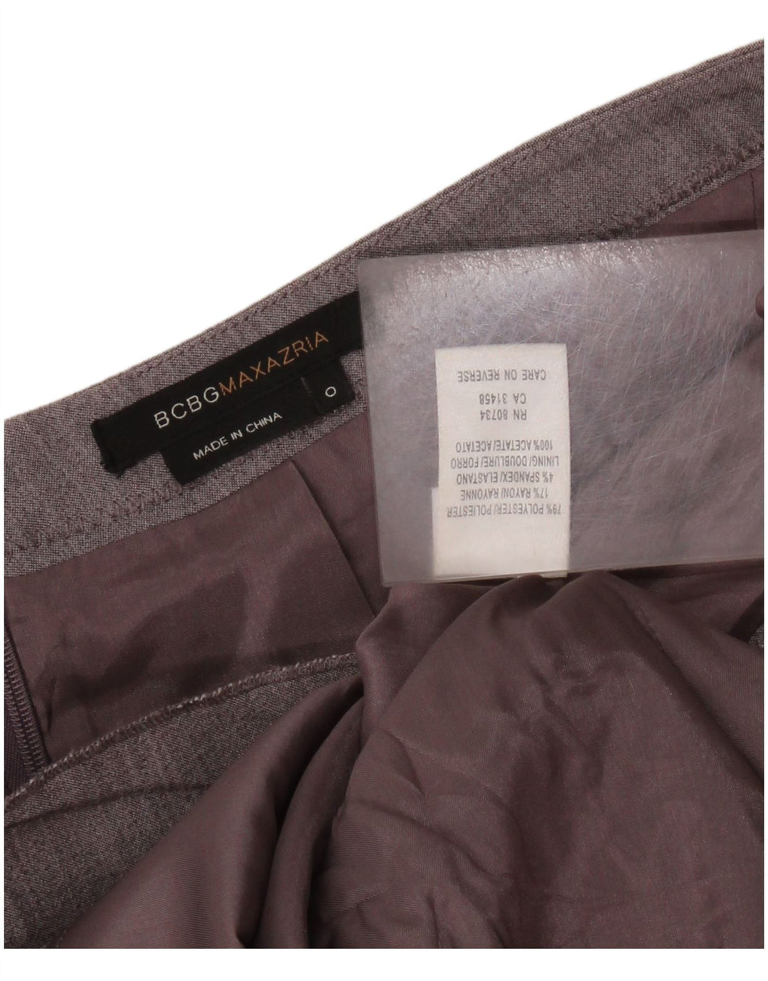 BCBGMAXAZRIA Falda trompeta para mujer US 0 XS W28 Poliéster gris