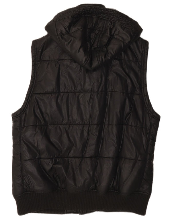 Chaleco acolchado con capucha GAUDI para mujer UK 40 XL Nylon negro