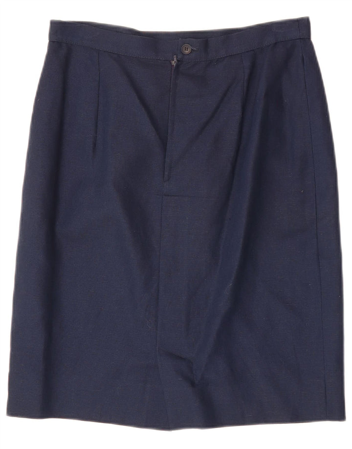 LUISA SPAGNOLI Falda recta para mujer IT 44 Medium W28 Azul marino