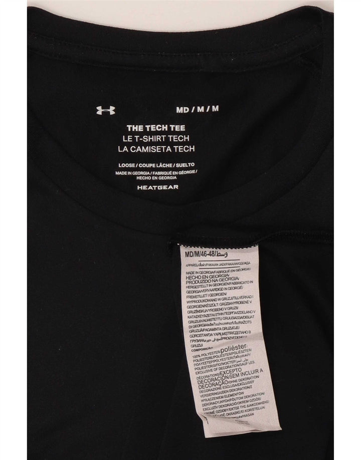 Under Armour Camiseta Heat Gear para hombre Top Mediano Poliéster negro