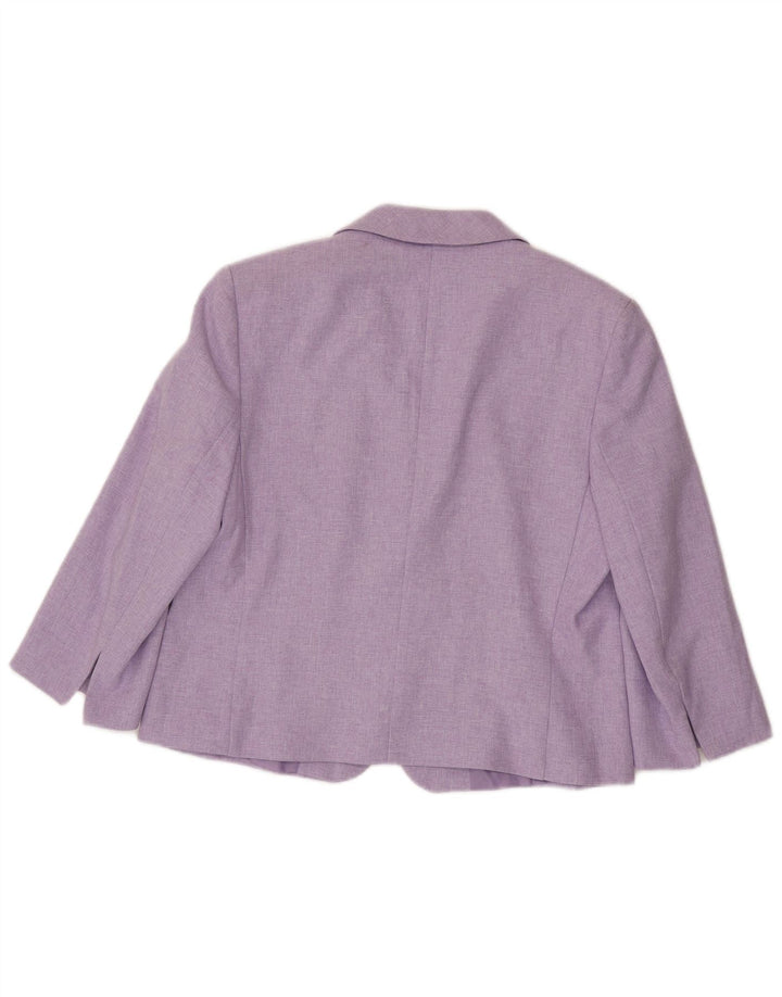 Marks & Spencer Chaqueta Blazer de Corte Estándar para Mujer UK 46 Grande Púrpura