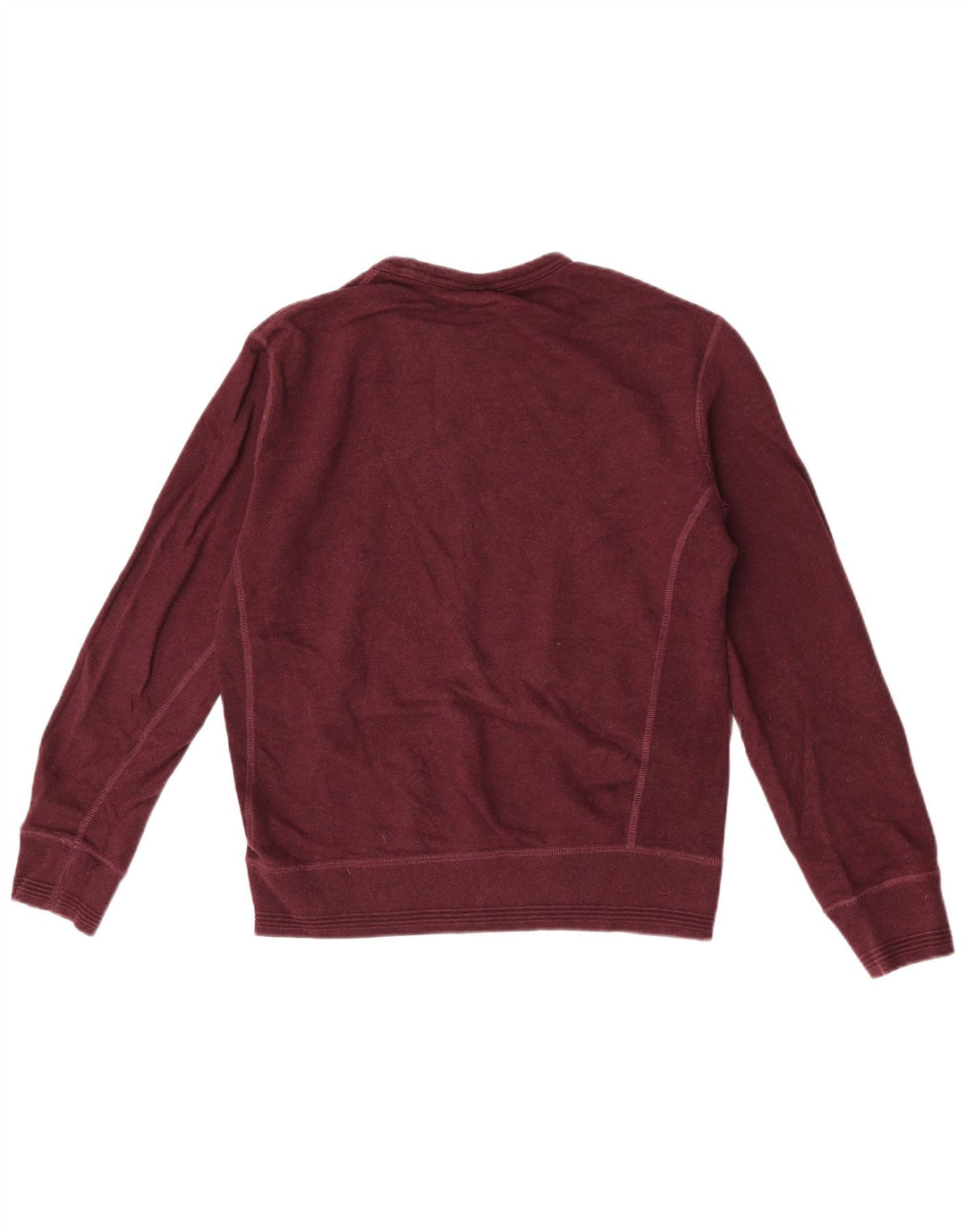 Marks & Spencer Hombre Sudadera Jumper Small Borgoña Algodón