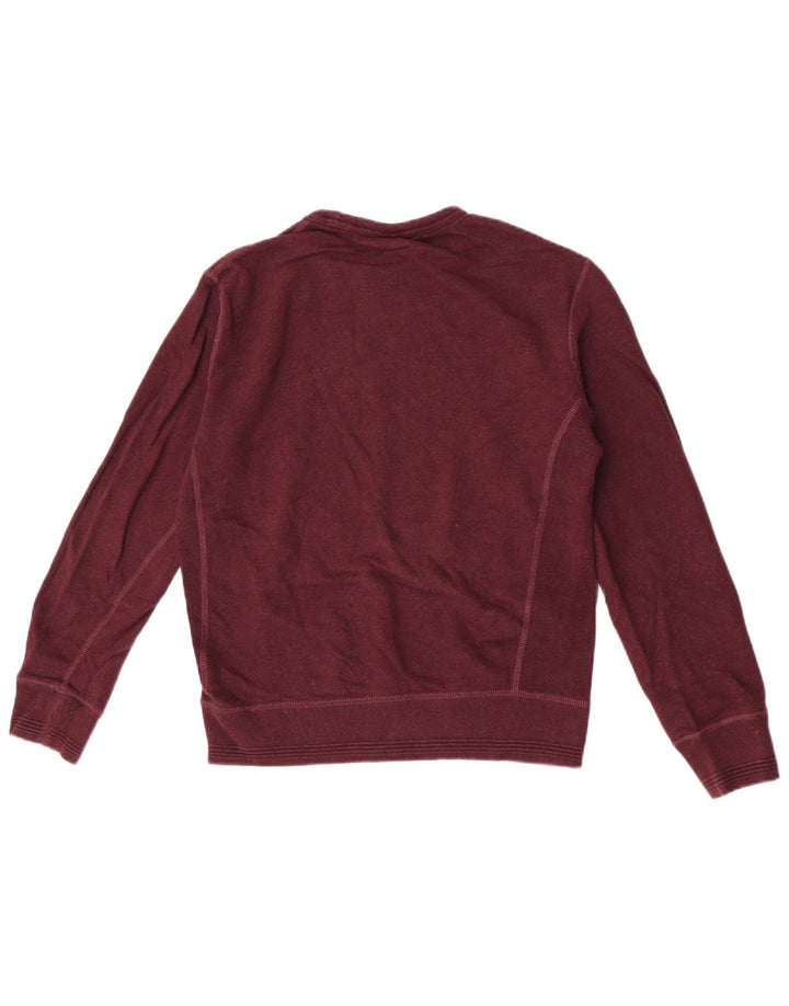 Marks & Spencer Hombre Sudadera Jumper Small Borgoña Algodón