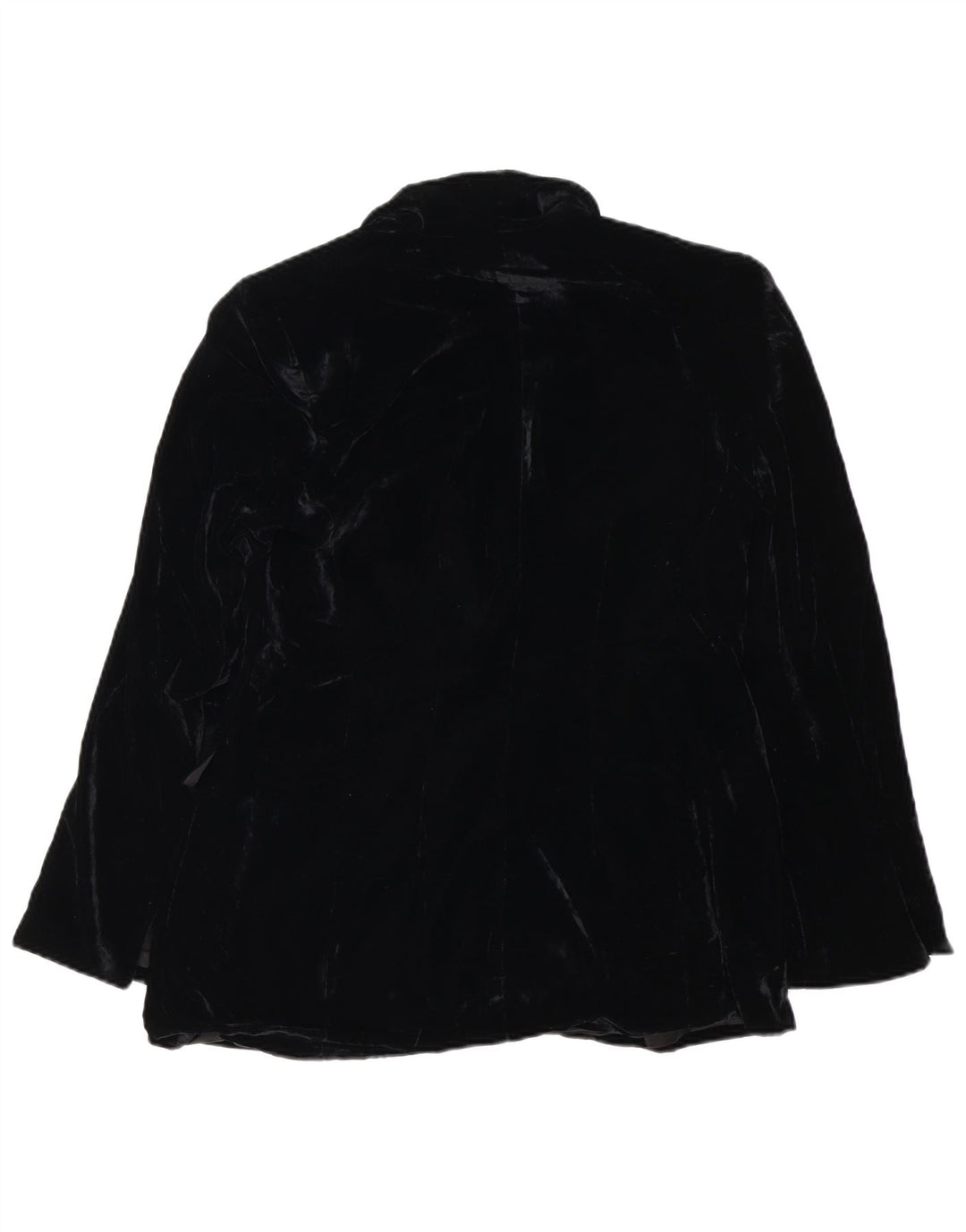 Zara Chaqueta Blazer De Terciopelo De 1 Botón De Gran Tamaño para Mujer UK 44 Mediano Negro
