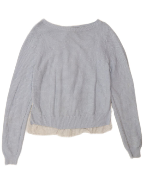 MINT VELVET Suéter tipo jersey con cuello barco para mujer, UK 44, color azul medio
