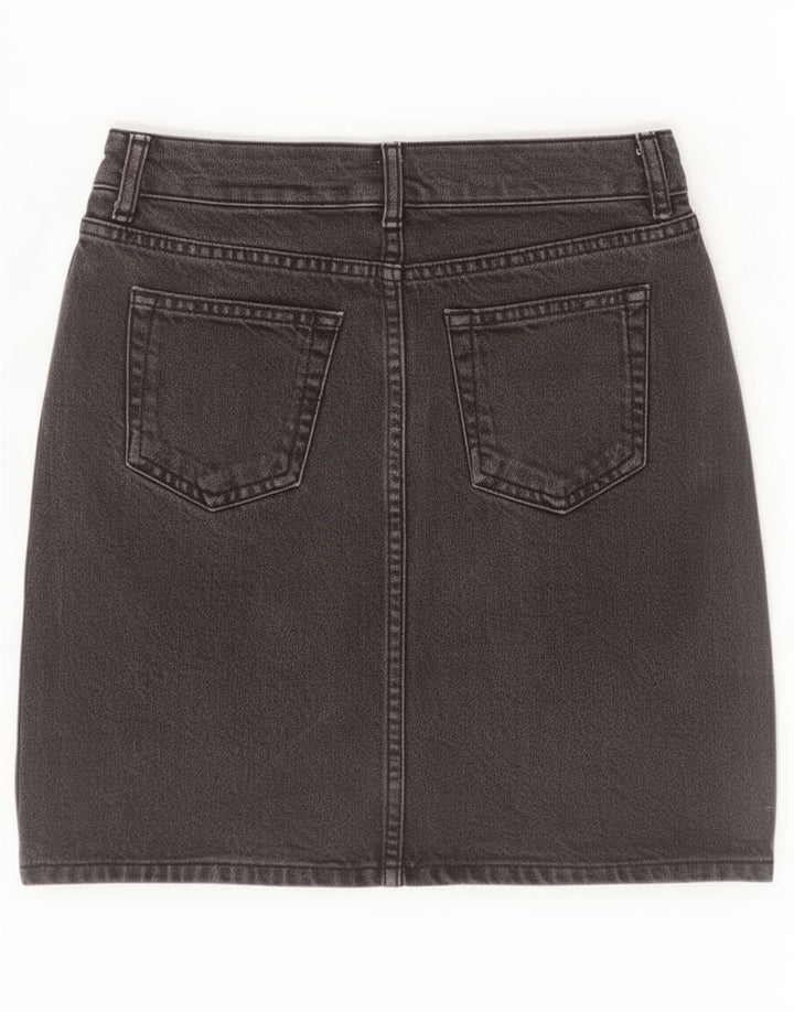 Minifalda vaquera Topshop para mujer W26 Small Black Cotton