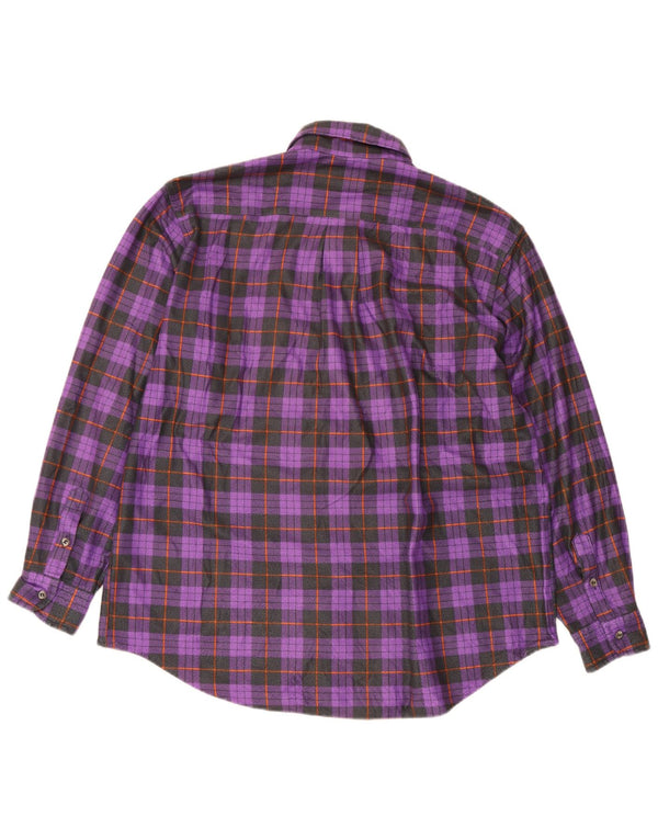 Camisa Aesse Hombre Large Cuadros Morados