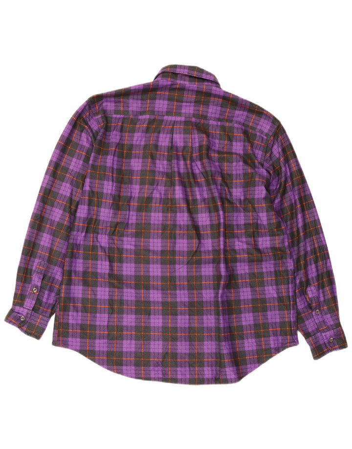 Camisa Aesse Hombre Large Cuadros Morados
