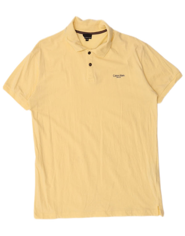 Calvin Klein Jeans Polo para hombre 2XL Algodón amarillo