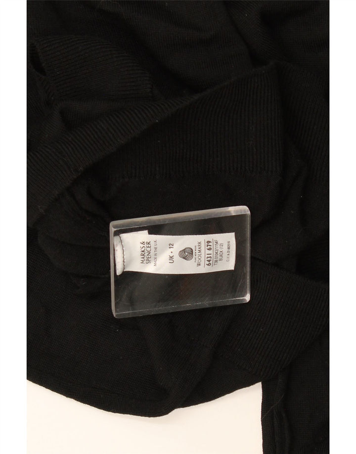 Marks & Spencer - Jersey de cuello redondo para mujer, talla 40, talla mediana, color negro