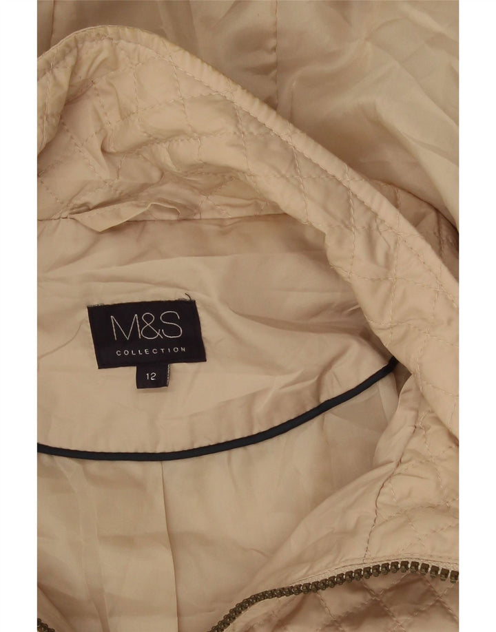 Marks & Spencer Chaqueta Acolchada con Capucha para Mujer UK 40 Medium Beige