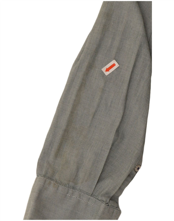 BONOBOS Camisa entallada para hombre de algodón gris grande