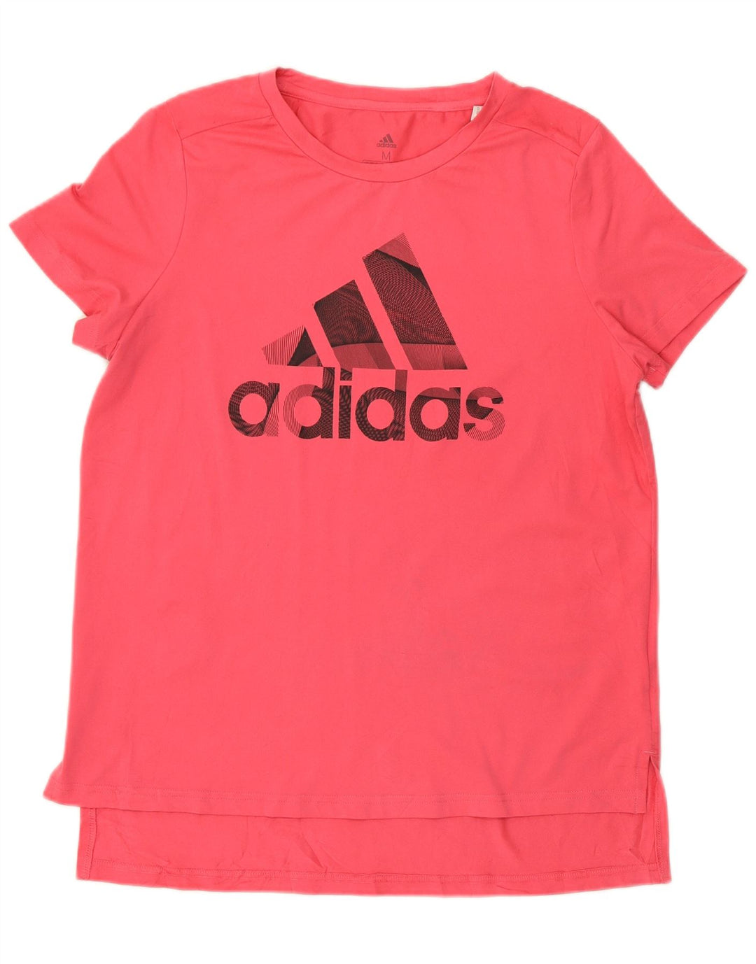 Adidas Camiseta gráfica para mujer Top UK 12/14 Poliéster rosa medio