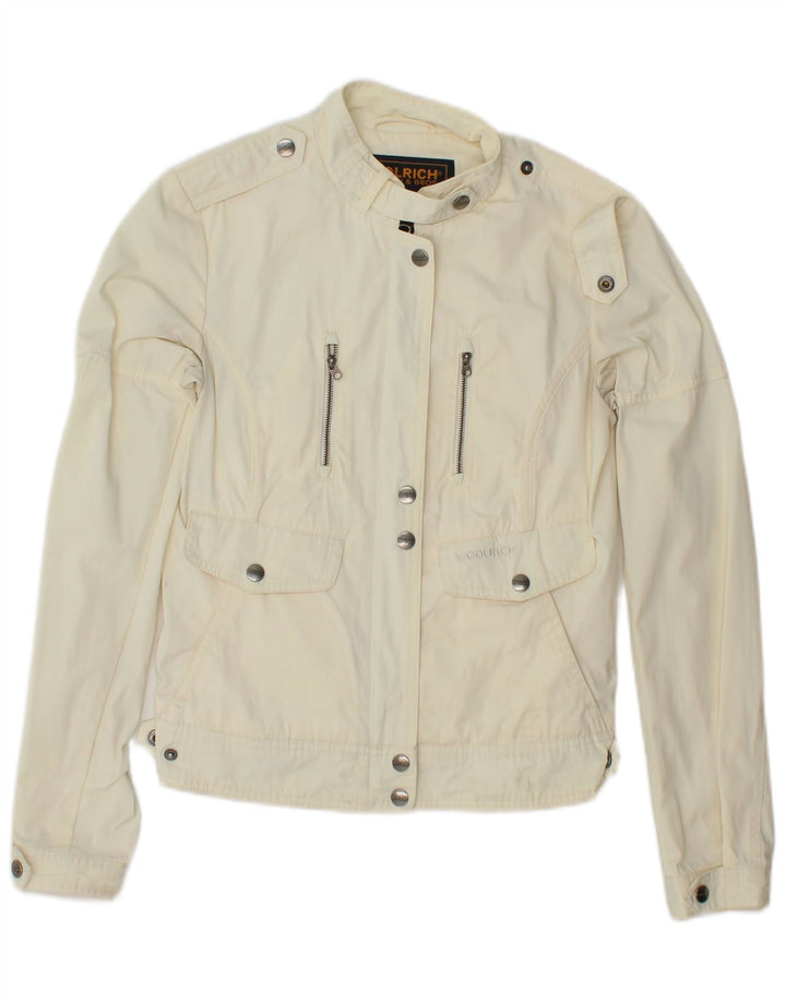 WOOLRICH Chaqueta utilitaria para mujer UK 10 Small Off White Poliéster