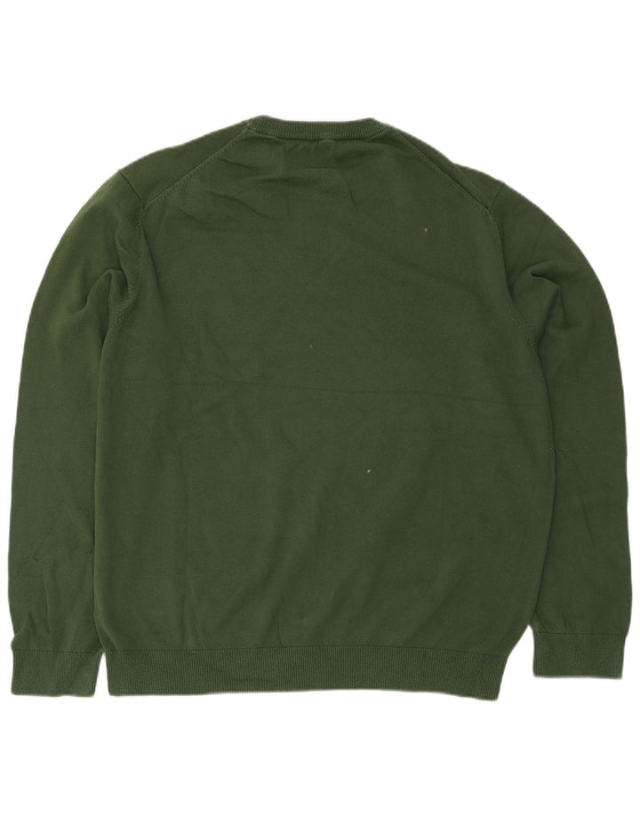 Izod - Jersey de cuello redondo para hombre, talla 2XL, color verde