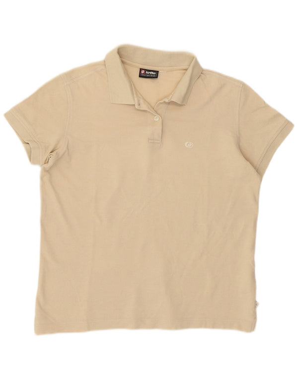 Lotto Polo para Mujer UK 44 Grande Algodón Beige