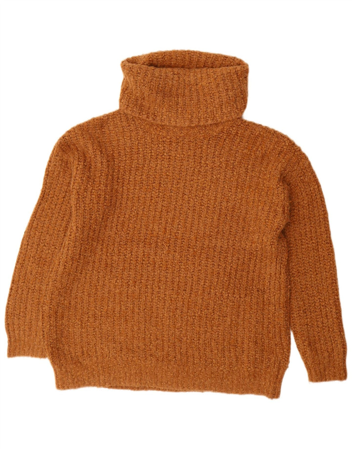 Marks & Spencer Suéter extragrande con cuello vuelto para mujer UK 10 Small Brown