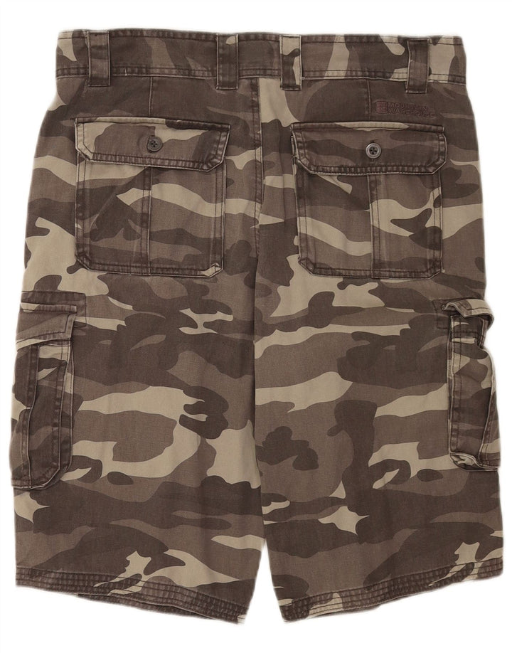 Pantalones cortos tipo cargo para hombre de Mountain Warehouse W34 Algodón de camuflaje gris grande