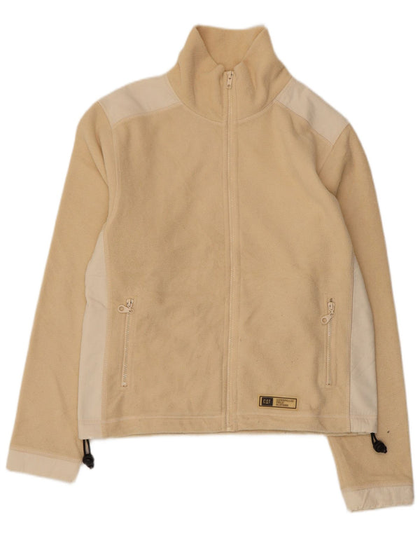 CAT - Chaqueta de forro polar para mujer (talla 40), color beige