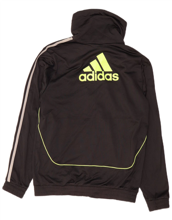 ADIDAS Mens Graphic Chándal Top Chaqueta UK 36/38 Small Negro