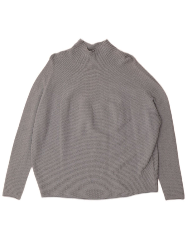 Phase Eight Suéter tipo jersey de gran tamaño con cuello de tortuga para mujer UK 44 Gris medio