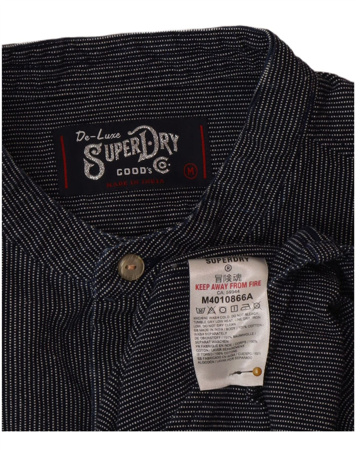Camisa Superdry Para Hombre Poliéster A Rayas Azul Marino Medio