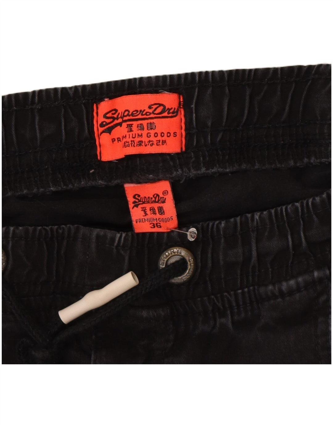Superdry Pantalones Joggers Para Hombre W36 L30 Algodón Gris
