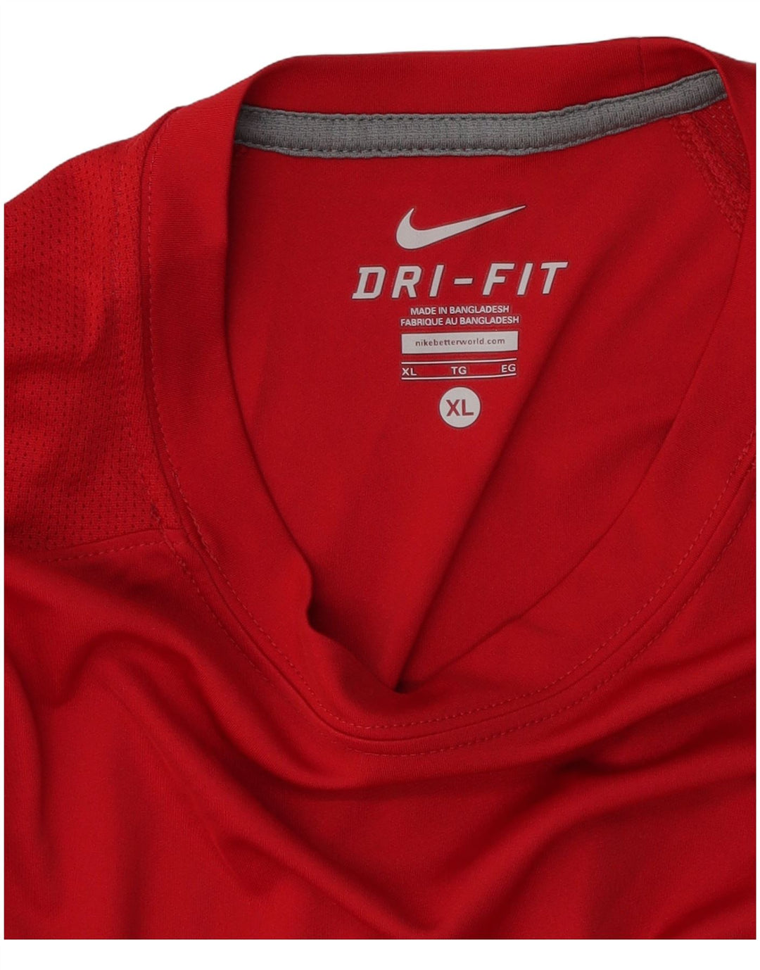 Camiseta Nike Dri Fit para hombre Top XL Poliéster rojo