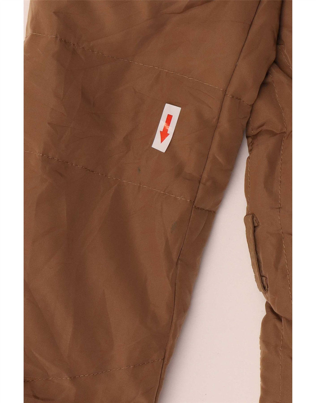 Zara Mujer Chaqueta Acolchada Con Capucha UK 44 Poliéster Beige Medio