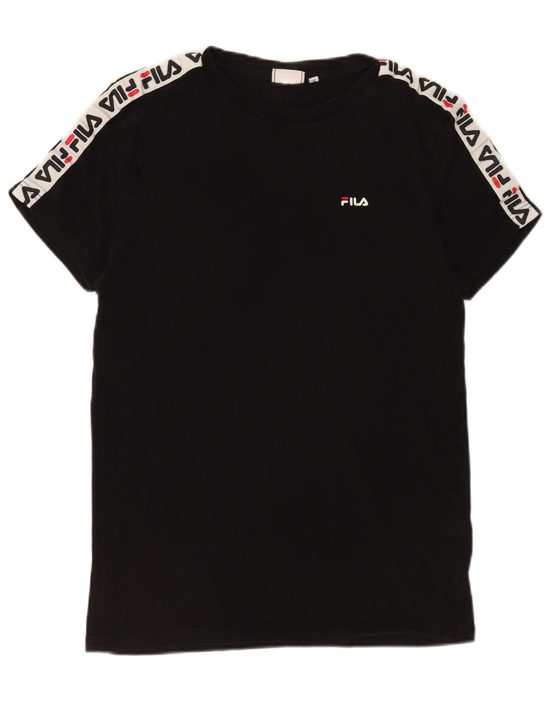 Fila - Camiseta gráfica para hombre, talla pequeña, algodón negro