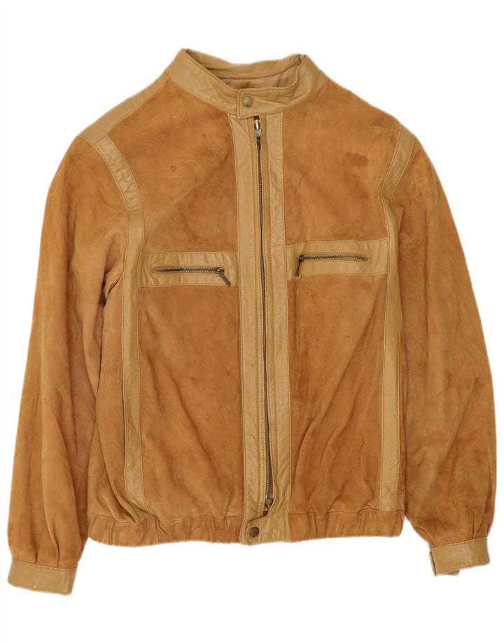VINTAGE Chaqueta de ante para mujer EU 38 Beige medio
