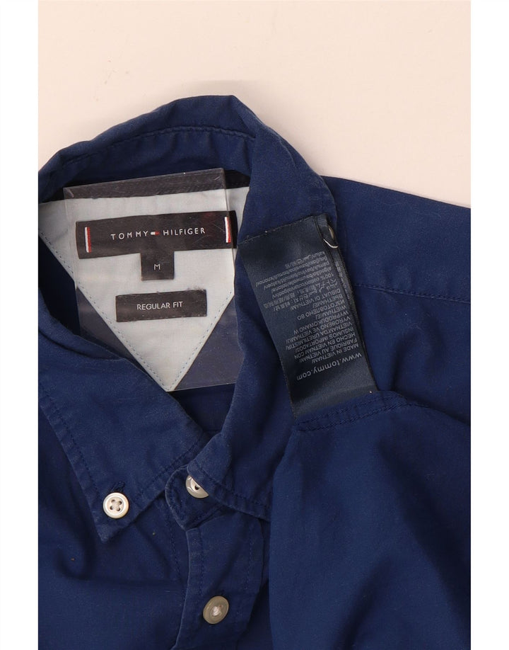 Camisa Tommy Hilfiger Hombre Regular Fit Algodón Azul Medio
