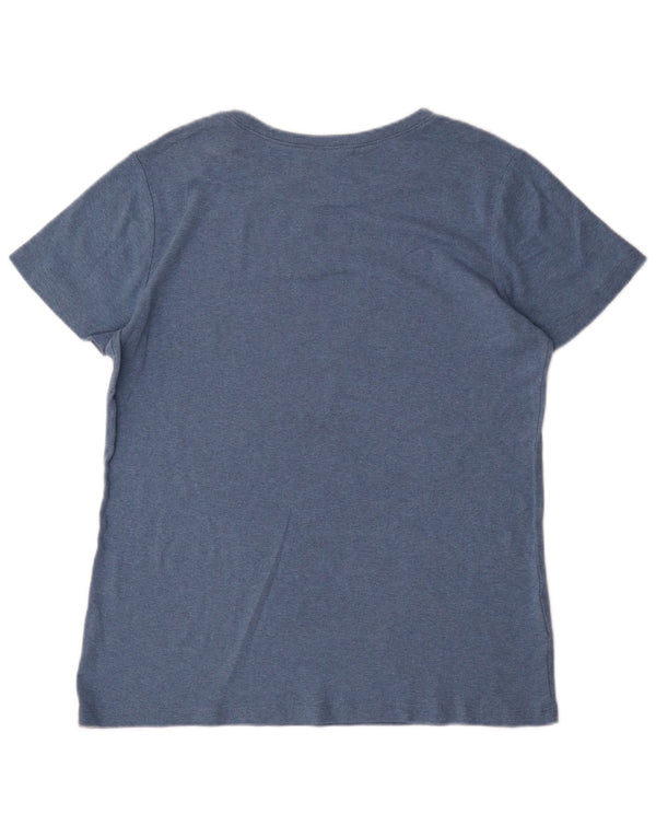 EDDIE BAUER Womens T-Shirt Top UK 18 XL Blue Cotton