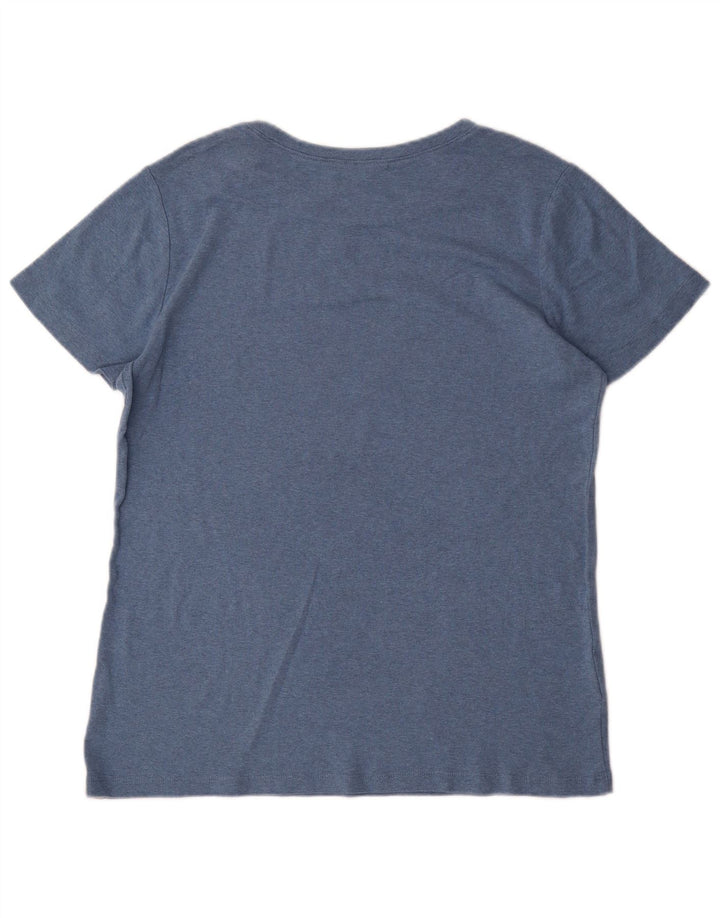 EDDIE BAUER Camiseta Mujer Top UK 40 XL Algodón Azul