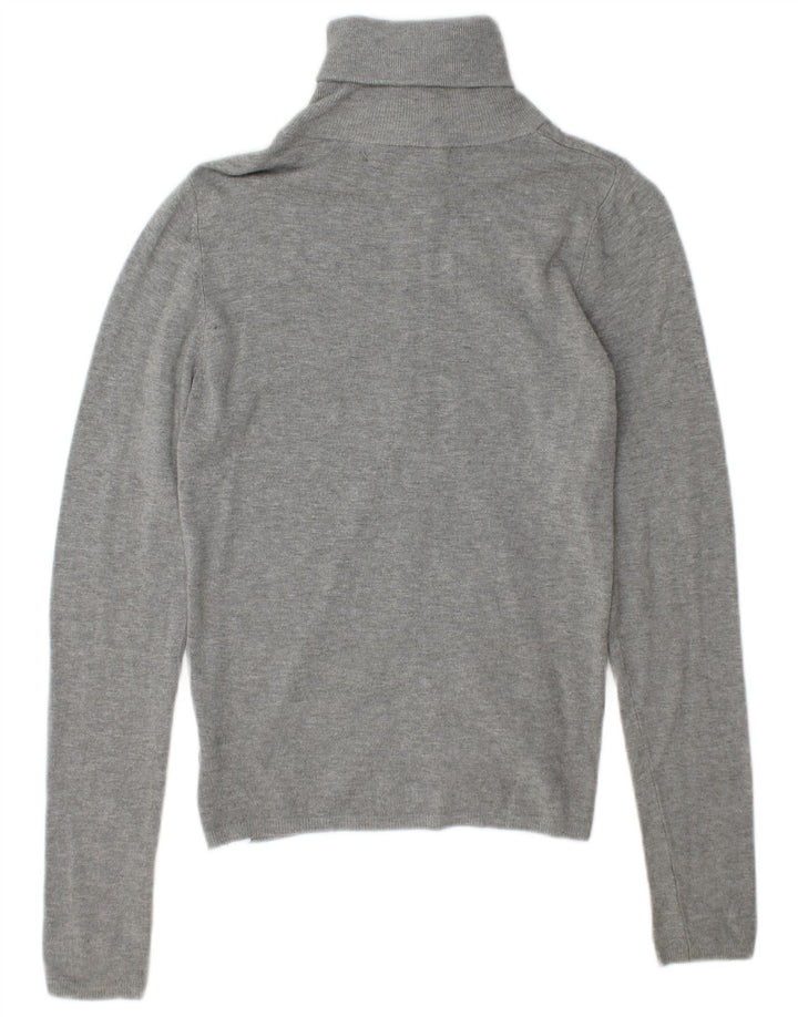 Zara Mujer Cárdigan Suéter UK 12 Rayón Gris Medio