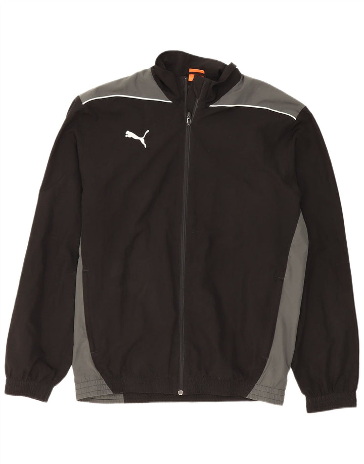 PUMA Mens Tracksuit Top Jacket XL Black Colourblock Polyester