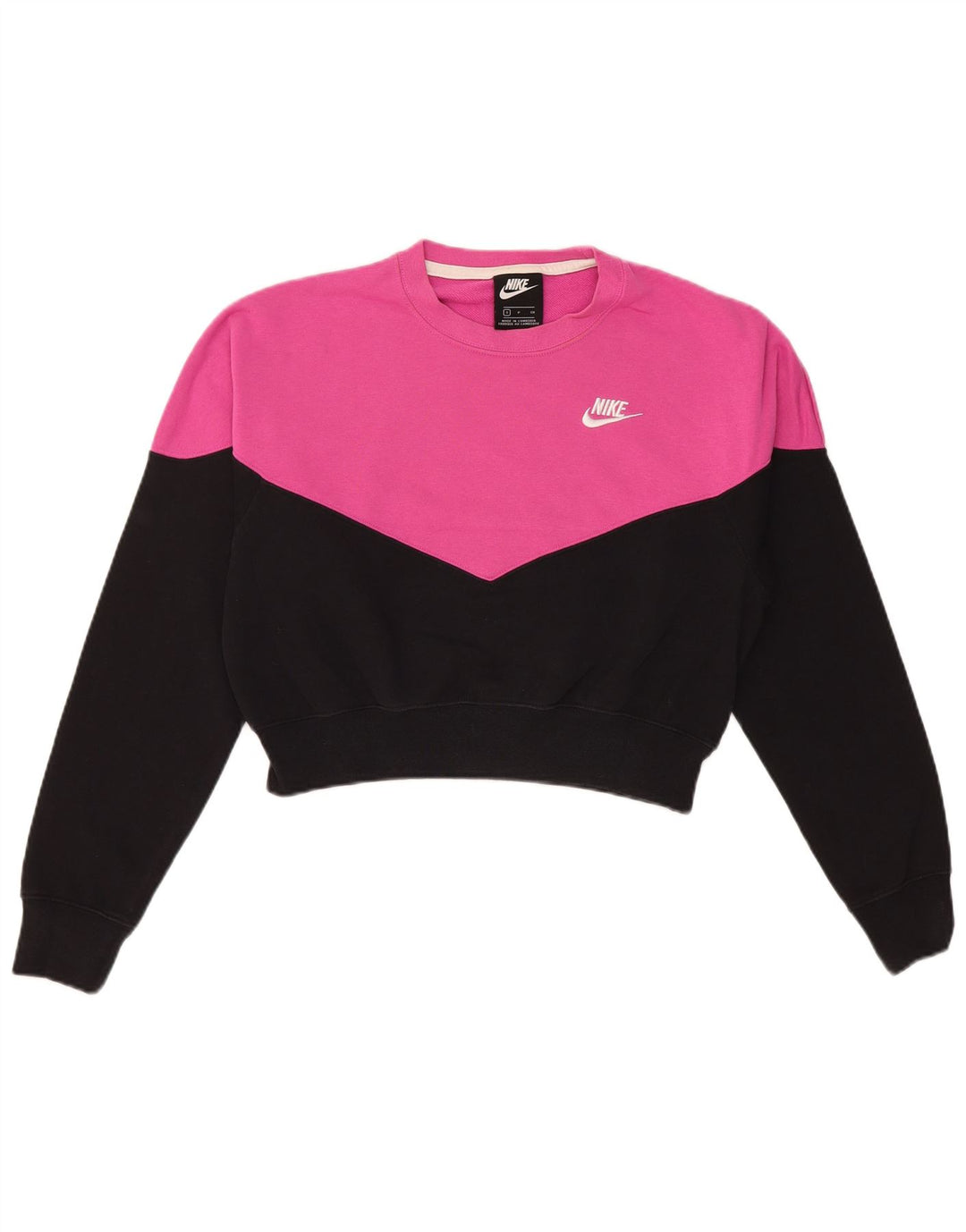Nike - Sudadera corta extragrande para mujer, talla S, color rosa