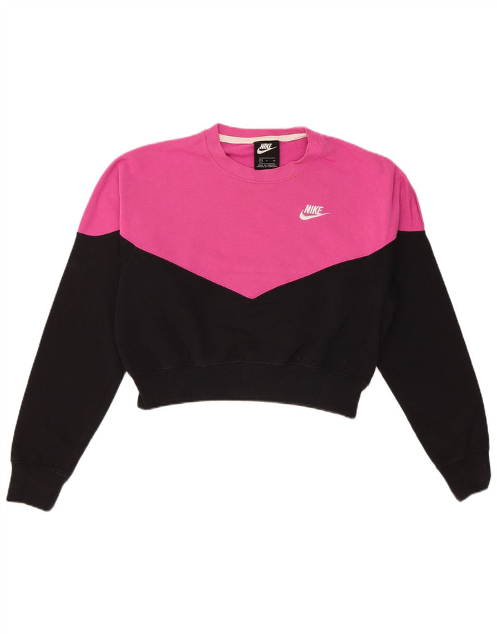 Nike - Sudadera corta extragrande para mujer, talla S, color rosa