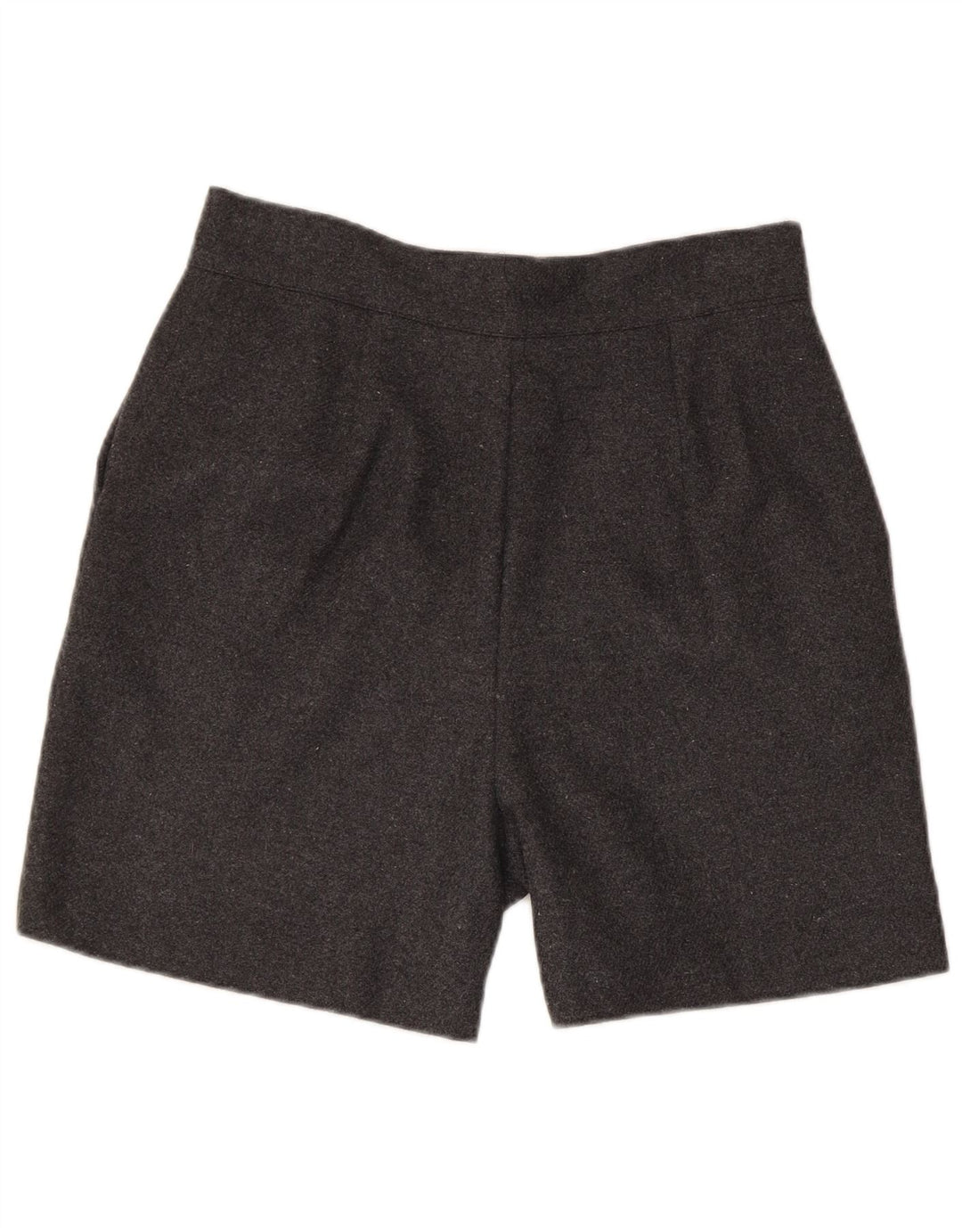 Pantalones cortos casuales vintage para mujer grandes W30 poliéster gris