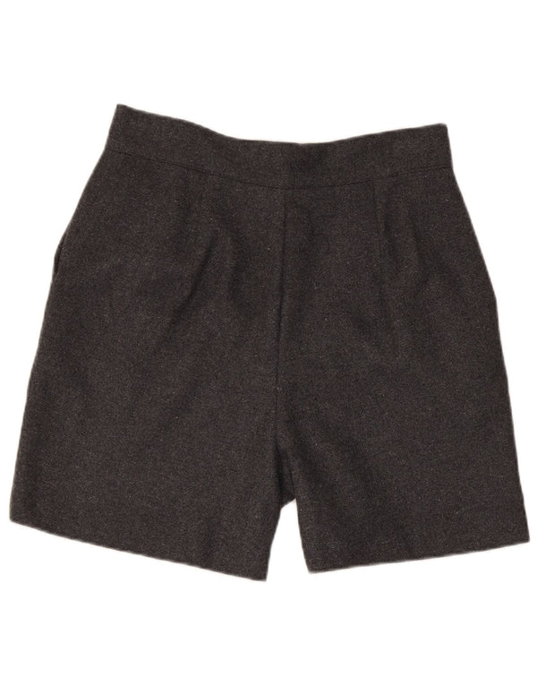 Pantalones cortos casuales vintage para mujer grandes W30 poliéster gris