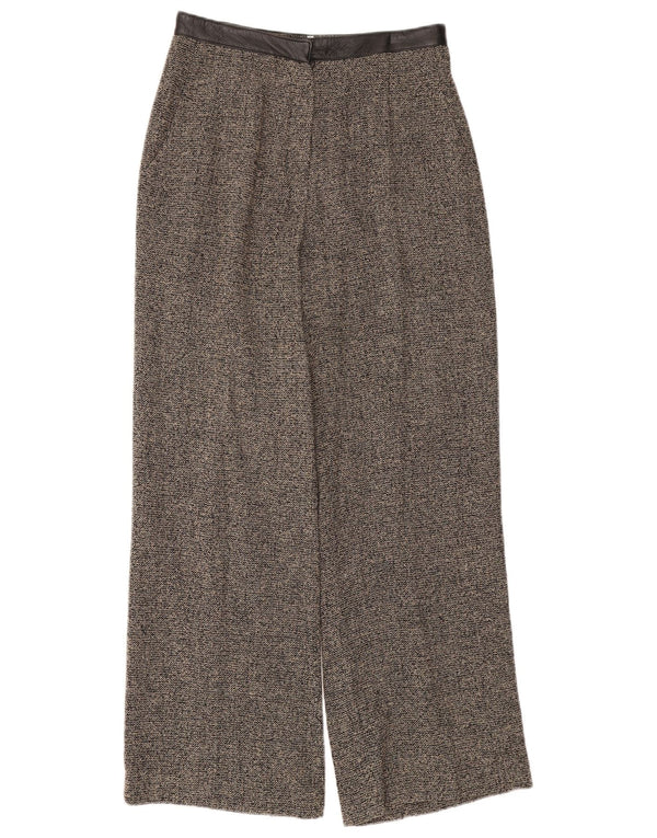 Michel Ambers Pantalones casuales de cintura alta para mujer UK 12 Medium W28 L29 Gris