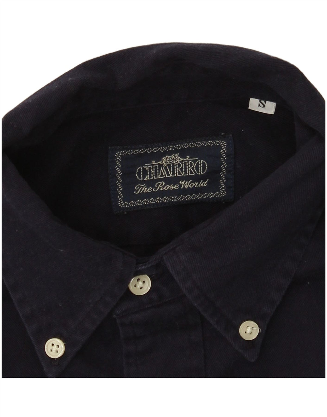 Camisa vintage para hombre pequeña azul marino