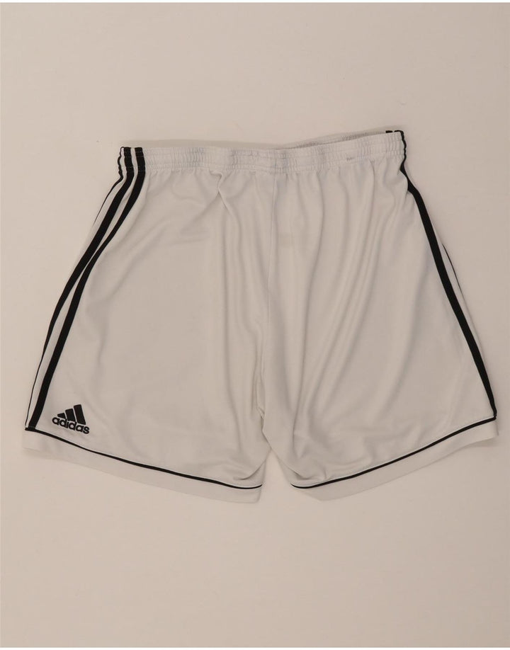 Adidas - Pantalones cortos deportivos para hombre, tamaño grande, poliéster blanco