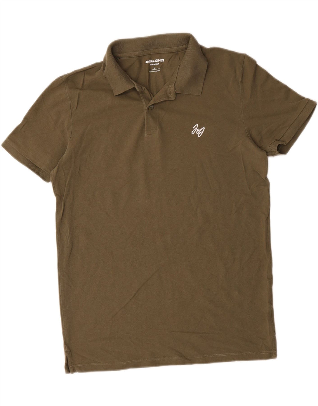 Jack & Jones Polo para hombre de algodón caqui grande