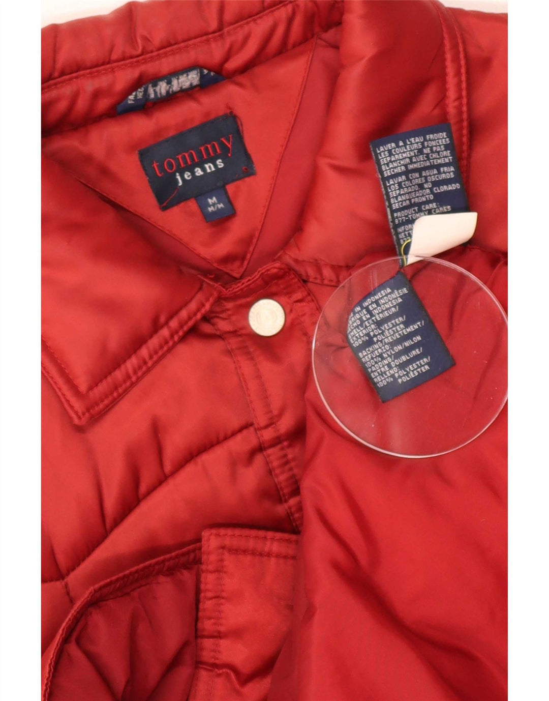 Chaqueta acolchada para mujer Tommy Hilfiger ES 44 Mediano Rojo Poliéster